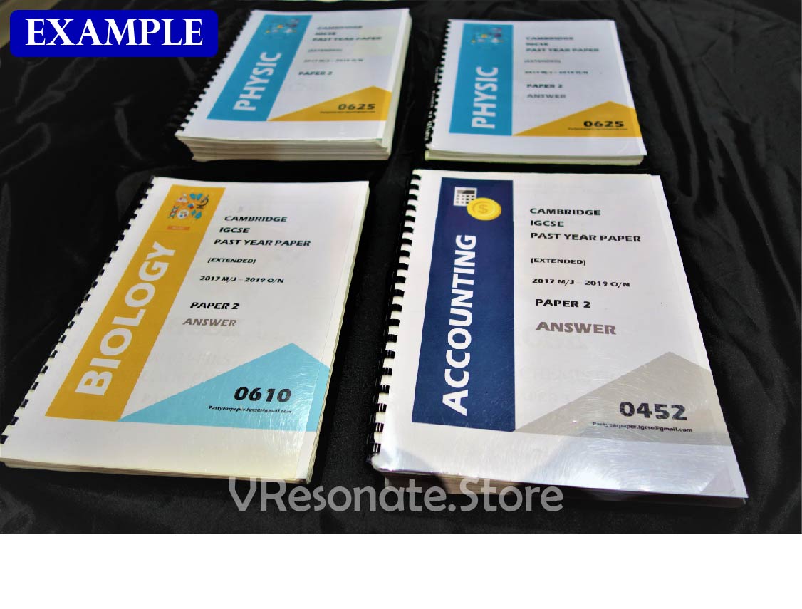 IGCSE Past Year Paper Chemistry 0620 (Paper 2 /Paper 4/ Paper 6/ Sets) 9 Year Series/ I2 Year Series