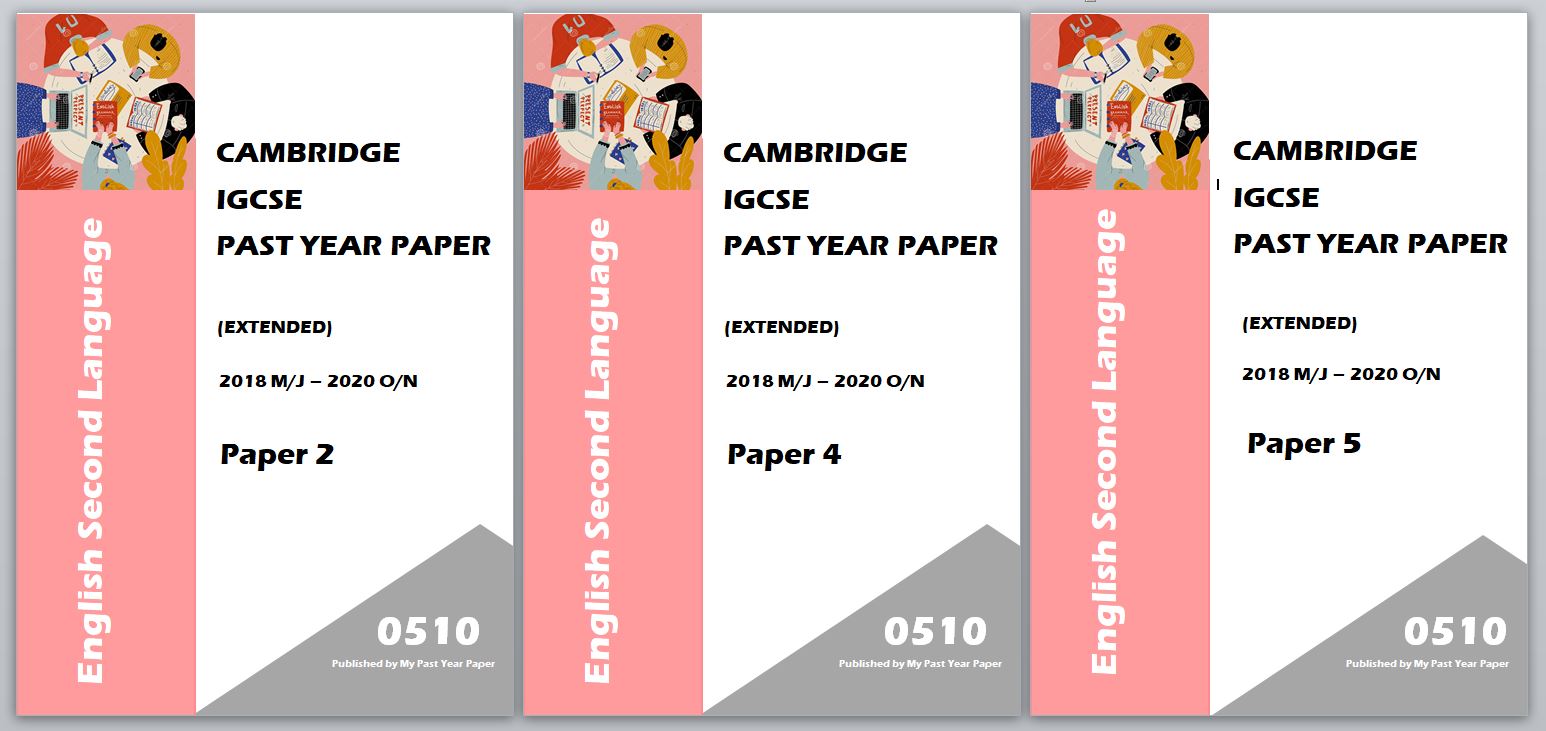 IGCSE English Second Language 0510 ( Paper 2/ Paper 4/ Paper 5/ Set) 3 Year Series/ 5 Year Series