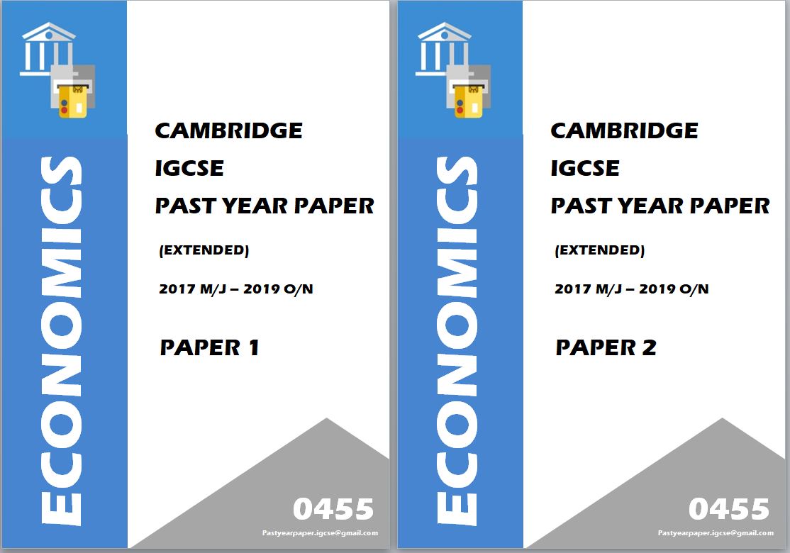 IGCSE Past Year Paper Economics 0455 (Paper 1 + Paper 2 + Answer) 3 Year Series