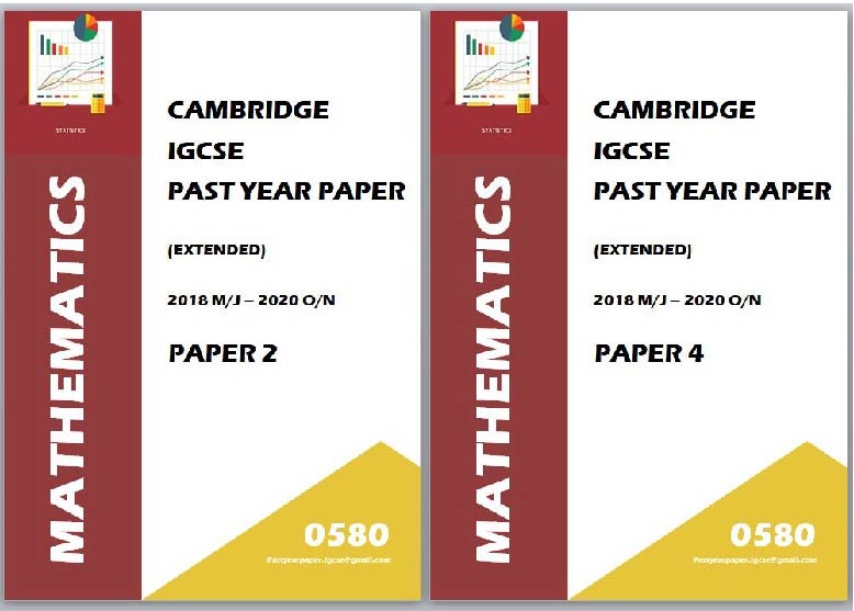 IGCSE Past Year Paper Mathematics 0580 (Paper 2/ Paper 4/ Set) 3 year series/ 5 Year Series